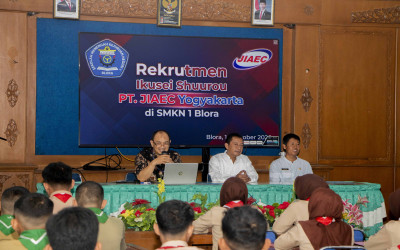 PT JIAEC GELAR SELEKSI DAN REKRUTMEN PROGRAM KERJA KE JEPANG DI SMK NEGERI 1 BLORA